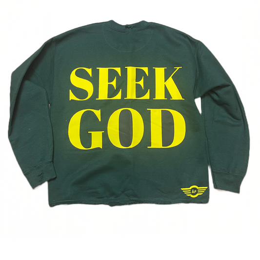 Seek God Distressed Crewneck